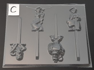 310sp A Lad, Jazzy Chocolate Candy Lollipop Mold FACTORY SECOND